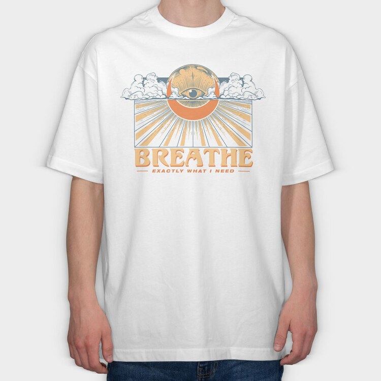 Breathe The Sky, Tricou Oversize Barbati (Unisex)