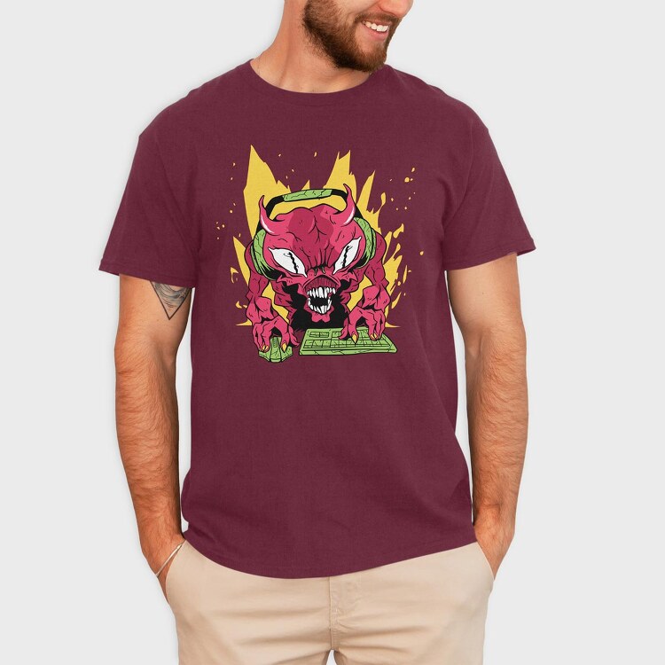 Demon Gamer, Tricou Barbati (Unisex)