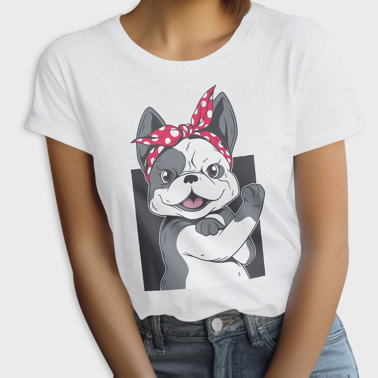Bulldog Bandana Chic, Tricou Femei