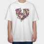 Flower Heart Dreams, Tricou Oversize Barbati (Unisex)