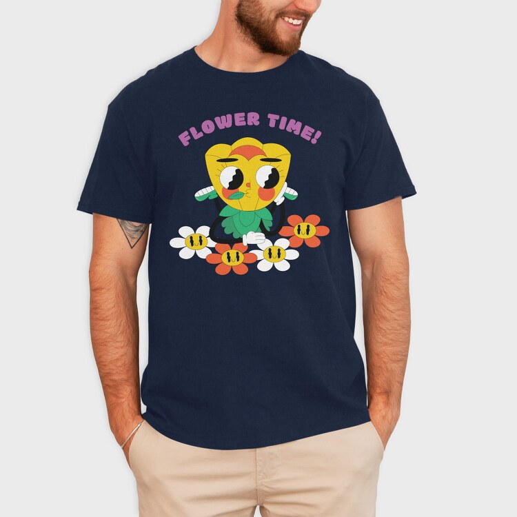 Flower Power Time, Tricou Barbati (Unisex)