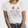 Bulldog Love Hearts, Tricou Femei