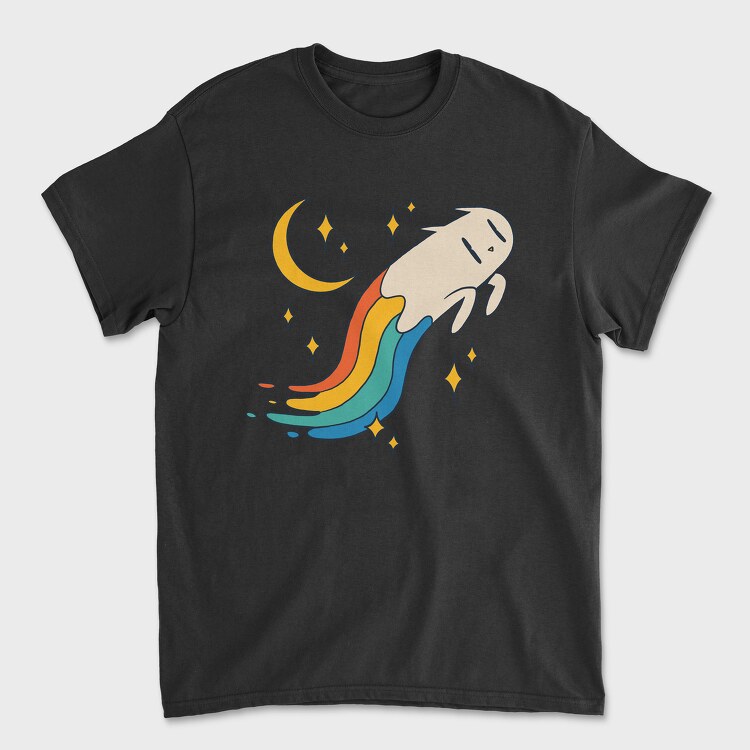 Flying Cat Rainbow, Tricou Barbati (Unisex)