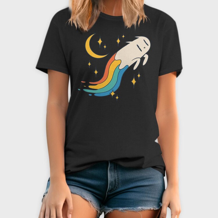 Flying Cat Rainbow, Tricou Barbati (Unisex)