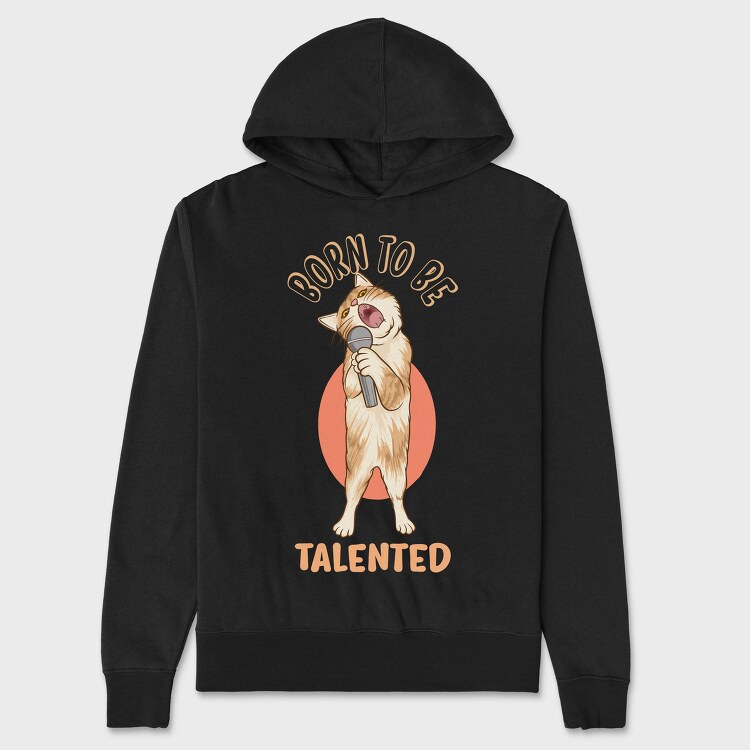 Born to Be Talented Cat, Hanorac Oversize Barbati (Unisex)