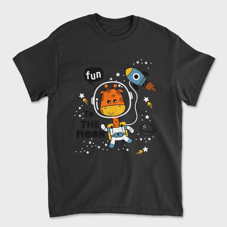 Giraffe Astronaut Fun, Tricou Barbati (Unisex)