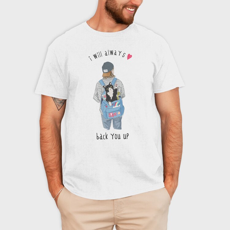 Cat Bag Love Up, Tricou Barbati (Unisex)