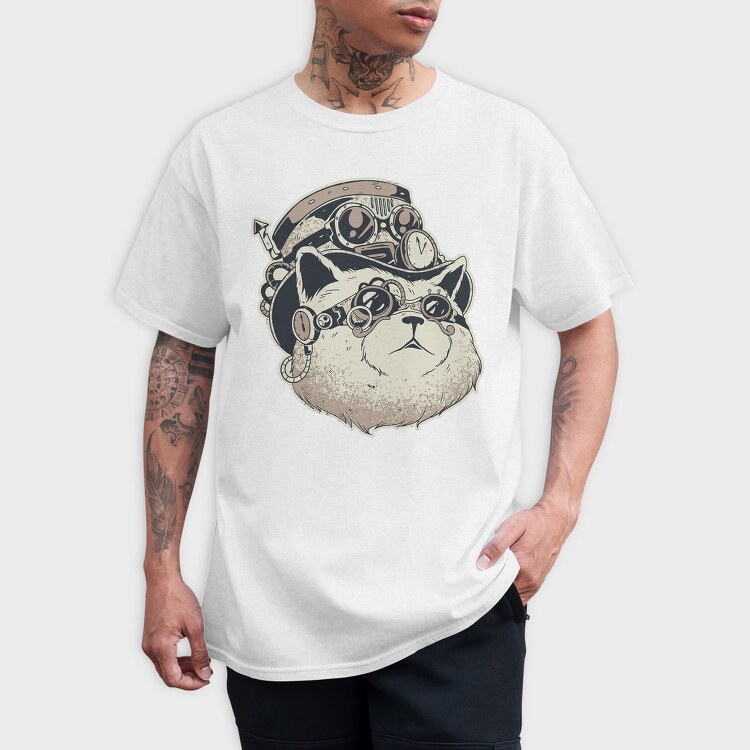 Pug Pilot Goggles, Tricou Barbati (Unisex)