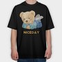 Teddy Feet Vibes, Tricou Oversize Barbati (Unisex)