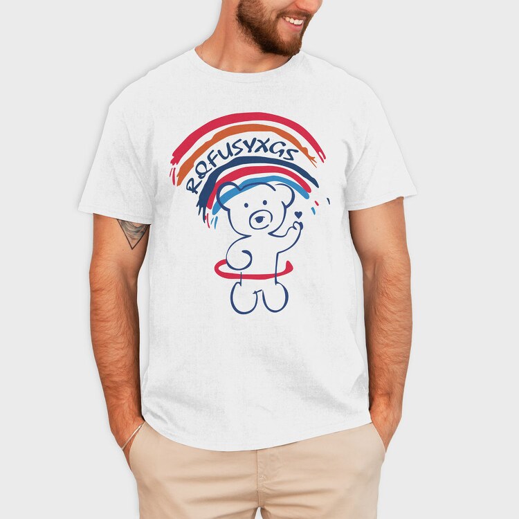 Rainbow Bear Vibes, Tricou Barbati (Unisex)