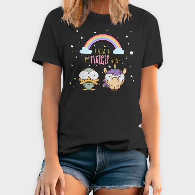 Rainbow Unicorn Duo, Tricou Barbati (Unisex)