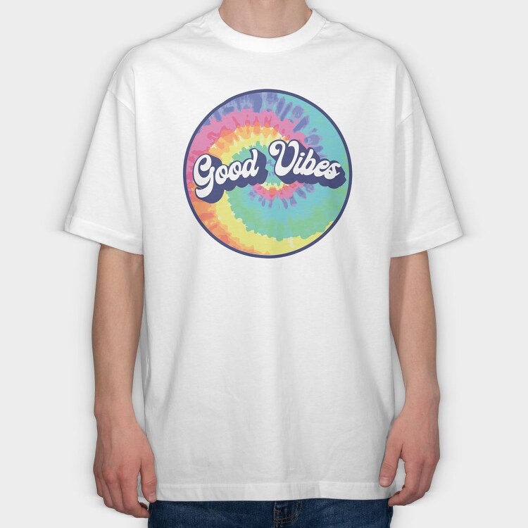 Good Vibes Circle, Tricou Oversize Barbati (Unisex)