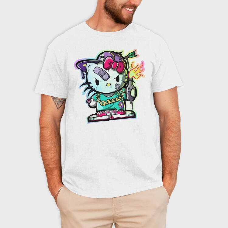 Punk Kitty Queen, Tricou Barbati (Unisex)