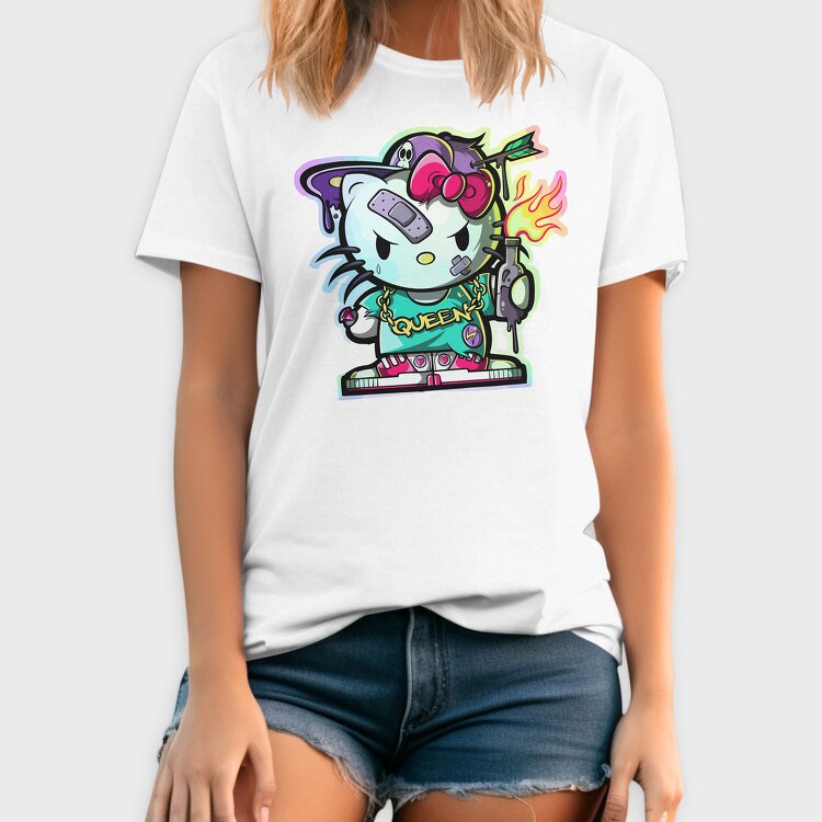 Punk Kitty Queen, Tricou Barbati (Unisex)