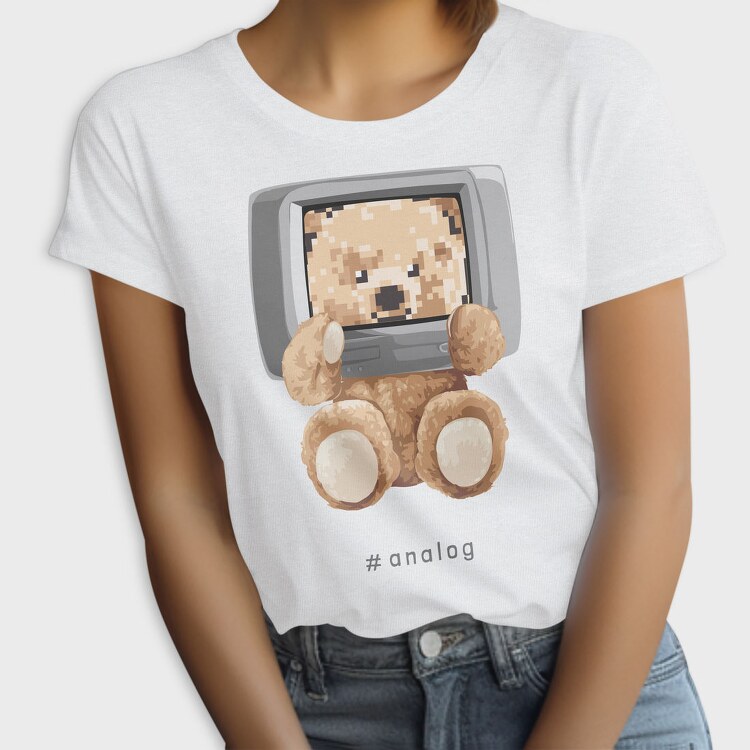 Teddy Pixel Screen, Tricou Femei