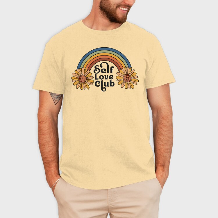 Rainbow Daisy Vibes, Tricou Barbati (Unisex)