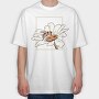 Bee Flower, Tricou Oversize Barbati (Unisex)
