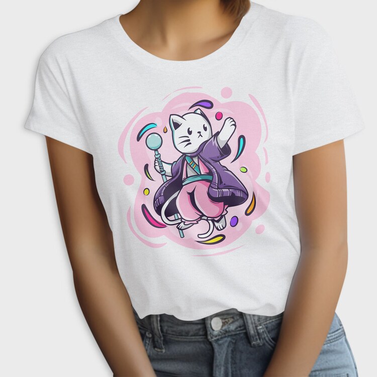 Cat Wizard Vibes, Tricou Femei