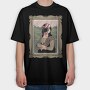 Helmeted Mona Lisa, Tricou Oversize Barbati (Unisex)