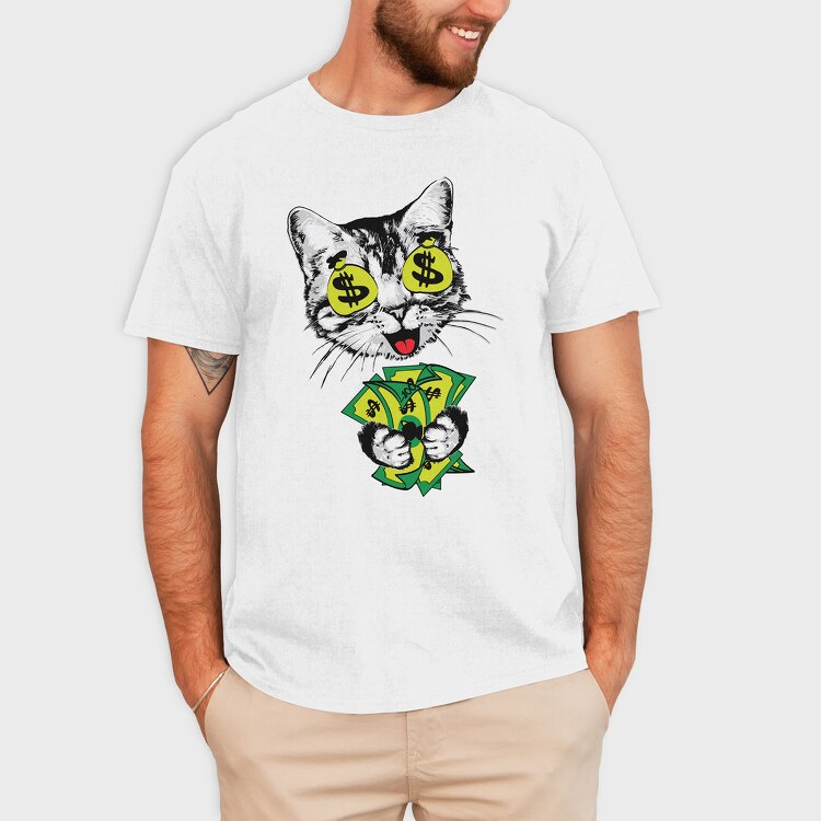 Cat Money Eyes, Tricou Barbati (Unisex)