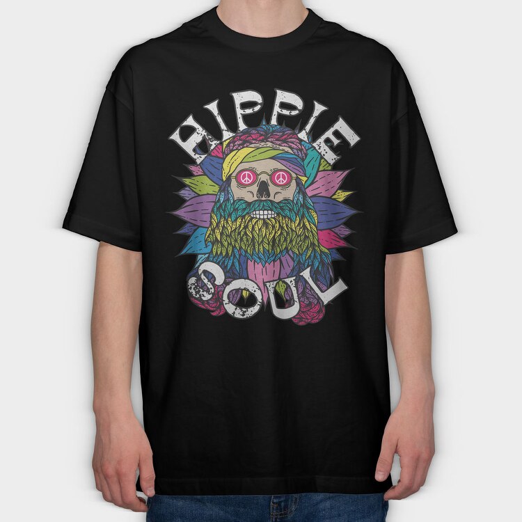 Hippie Soul Vibes, Tricou Oversize Barbati (Unisex)
