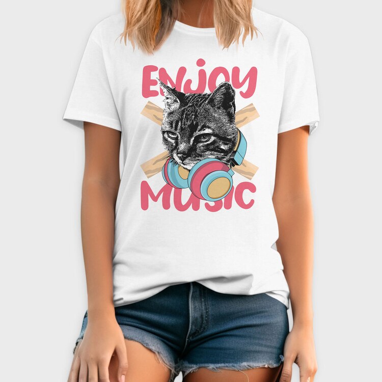 Cat Music Vibes, Tricou Barbati (Unisex)