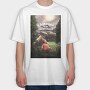 Yoga Camping, Tricou Oversize Barbati (Unisex)