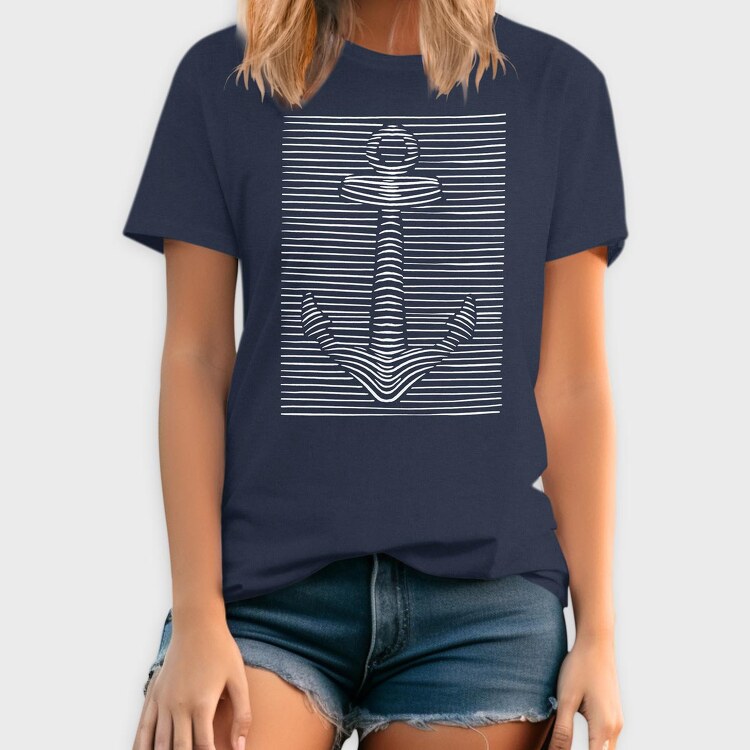 3D Illusion Anchor, Tricou Barbati (Unisex)