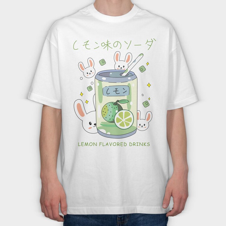 Lemon Bunny Soda, Tricou Oversize Barbati (Unisex)