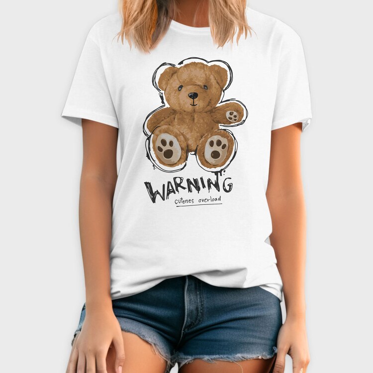 Teddy Warning Overload, Tricou Barbati (Unisex)