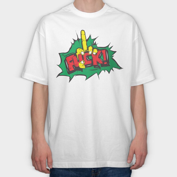 Middle Finger Vibes, Tricou Oversize Barbati (Unisex)