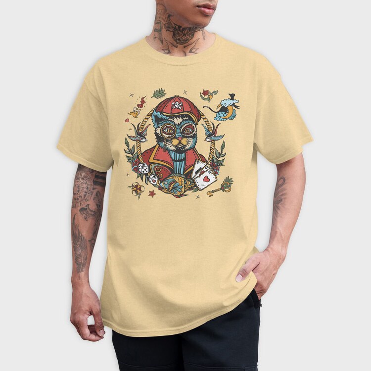 Cat Pirate Dreams, Tricou Barbati (Unisex)