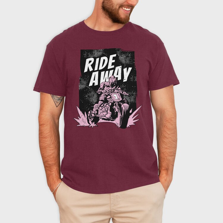 Ride Away Racer, Tricou Barbati (Unisex)
