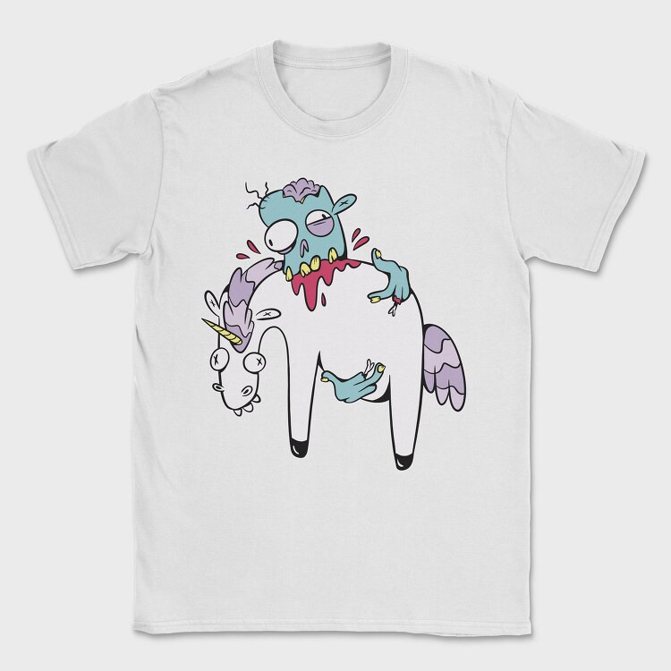 Zombie Eating Unicorn, Tricou Barbati (Unisex)