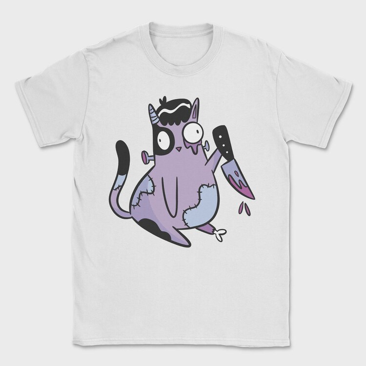 Zombie Cat Knife, Tricou Barbati (Unisex)