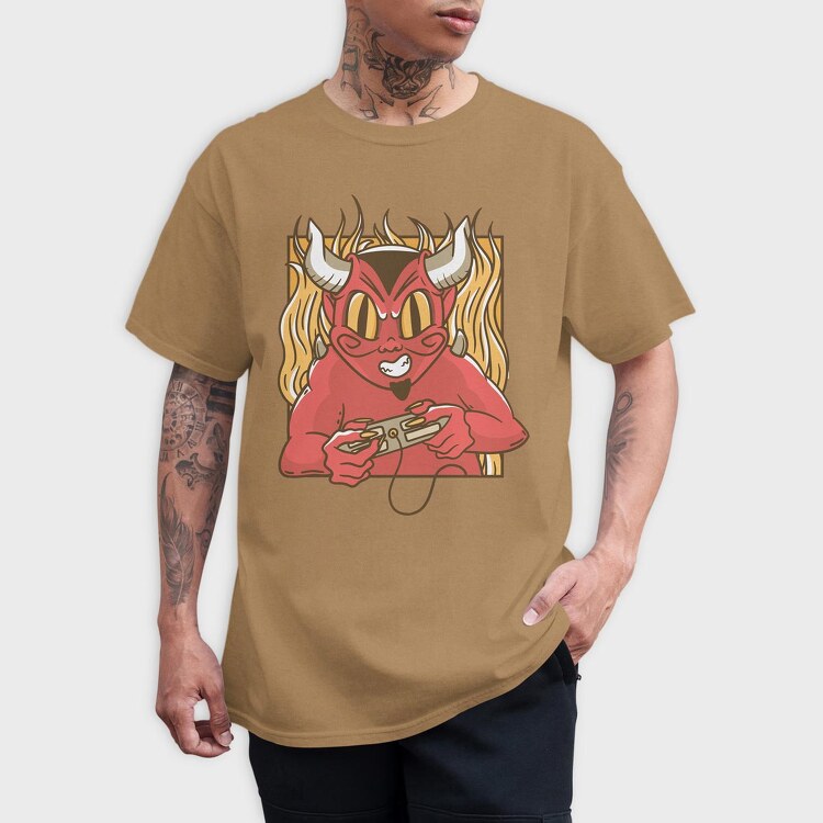Devil Gamer, Tricou Barbati (Unisex)