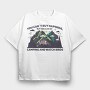 You Cant Buy Hapiness Camping and Watch Birds, Tricou Oversize Barbati (Unisex)