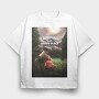 Yoga Camping, Tricou Oversize Barbati (Unisex)