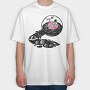 Space Flamingo Float, Tricou Oversize Barbati (Unisex)