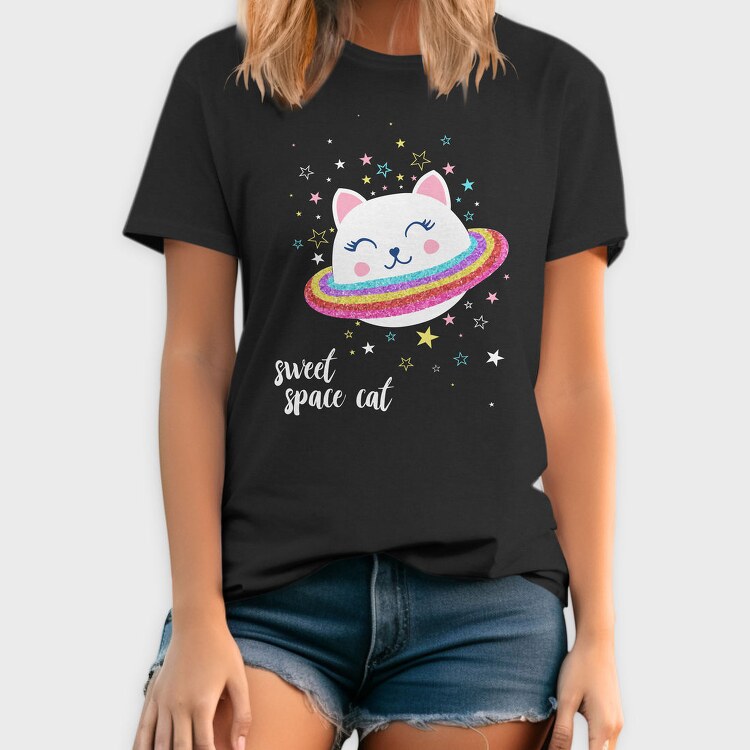 Space Kitty Vibes, Tricou Barbati (Unisex)