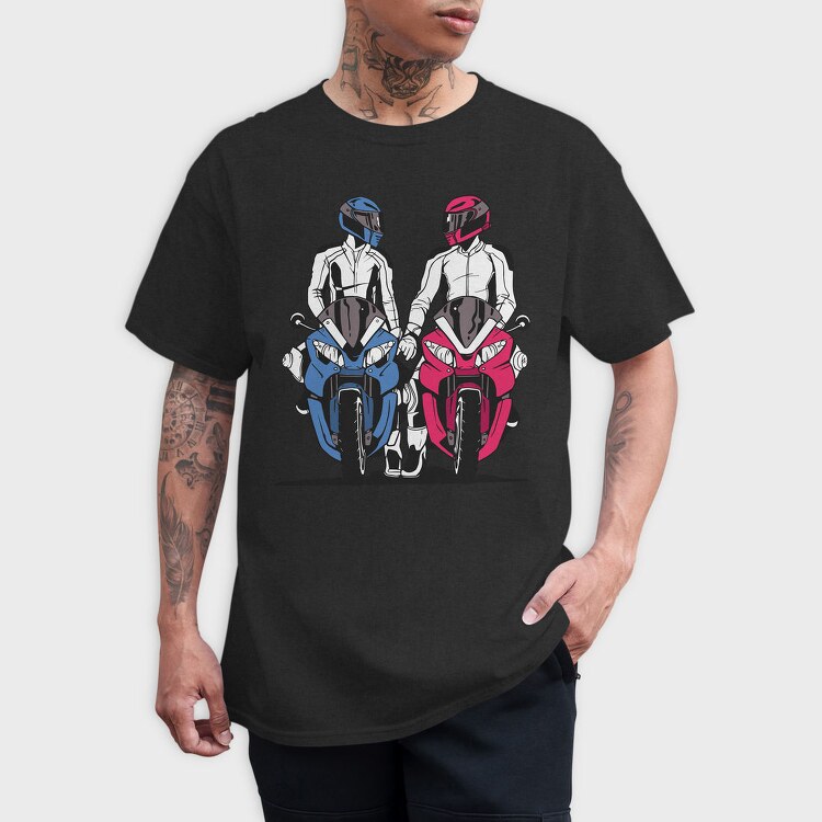 Motorcycle Duo, Tricou Barbati (Unisex)