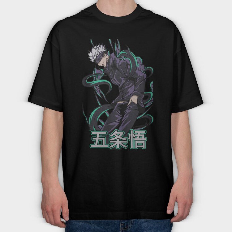 Satoru Gojo, Tricou Oversize Barbati (Unisex)