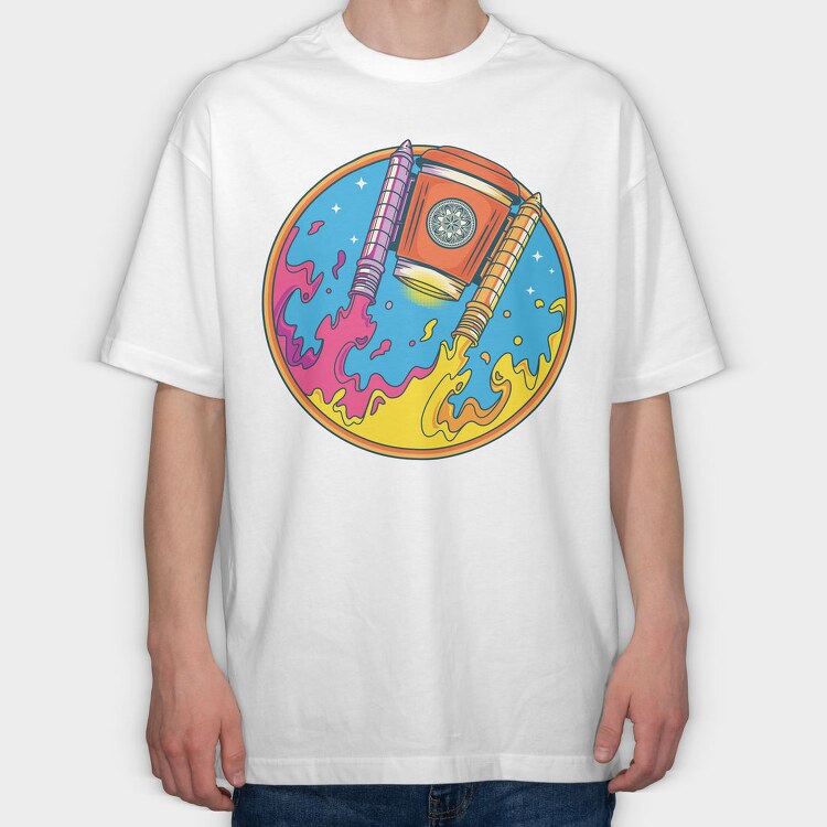 Space Paint Splash, Tricou Oversize Barbati (Unisex)