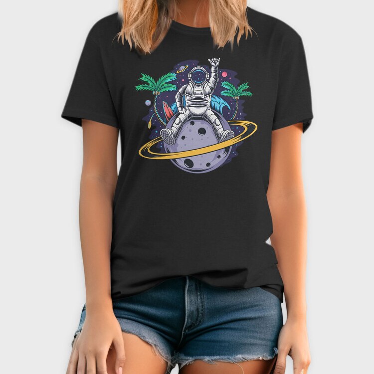 Space Palm Astronaut, Tricou Barbati (Unisex)