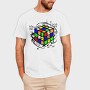 Color Block Cube, Tricou Barbati (Unisex)