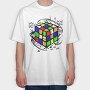 Color Block Cube, Tricou Oversize Barbati (Unisex)