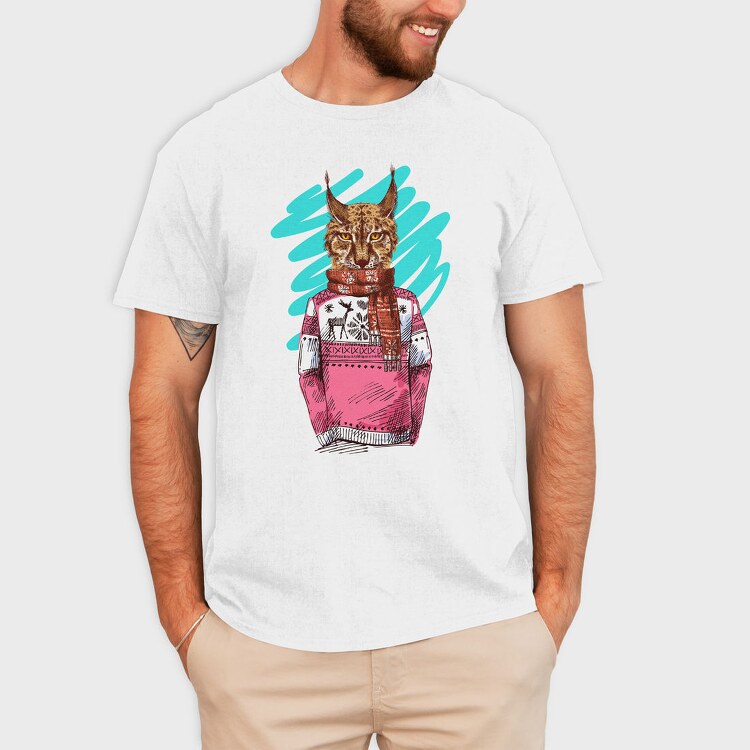 Lynx Sweater Scarf, Tricou Barbati (Unisex)