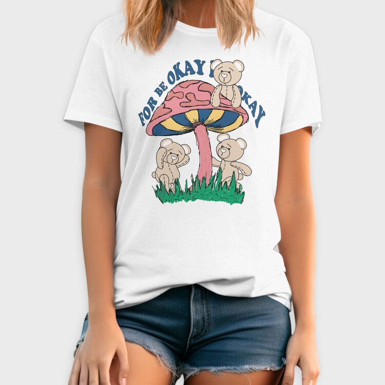 Mushroom Bear Vibes, Tricou Barbati (Unisex)