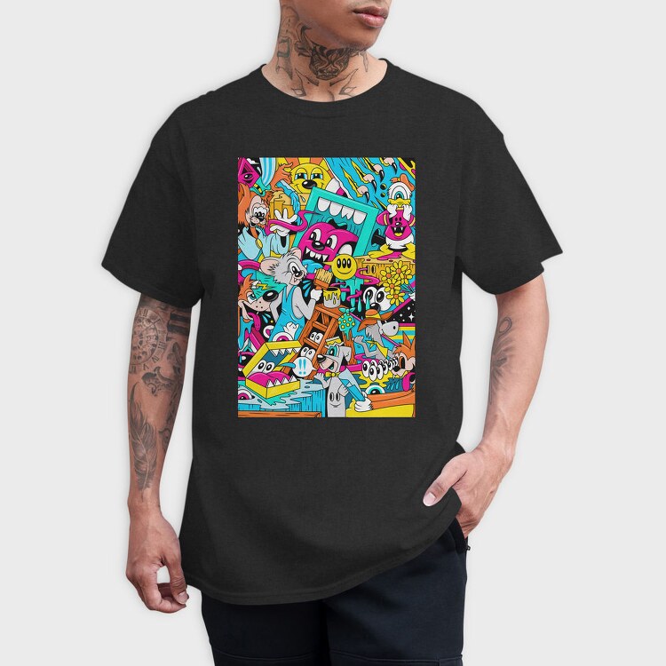 Colorful Chaos Crew, Tricou Barbati (Unisex)