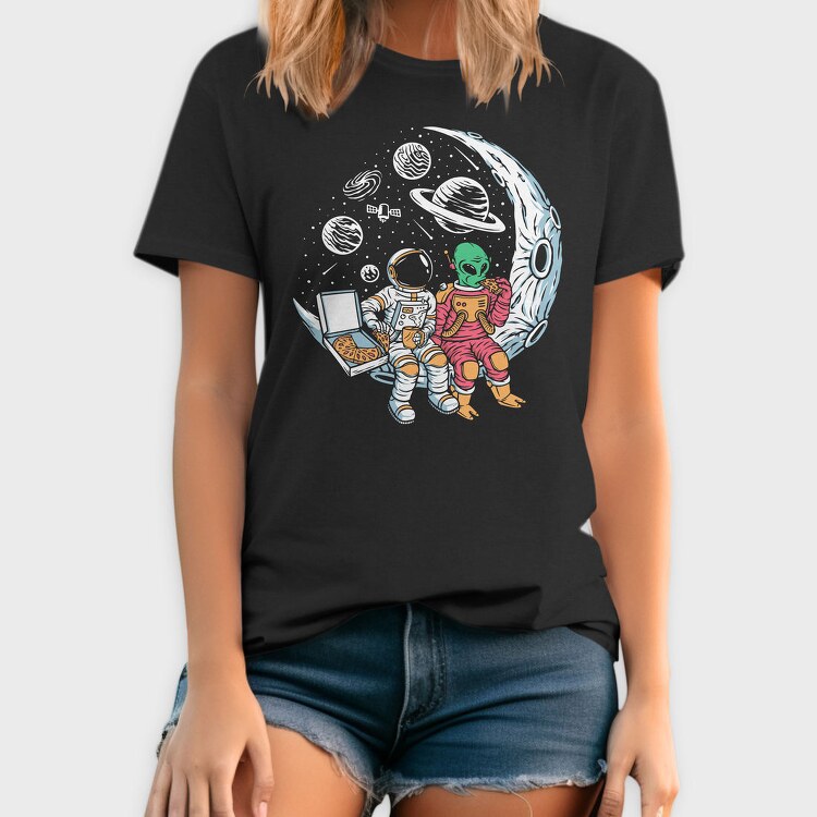 Space Pizza Astronauts, Tricou Barbati (Unisex)